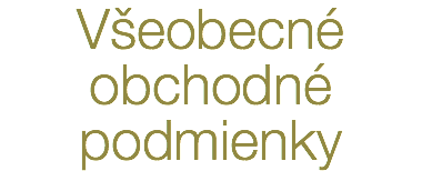 Všeobecné obchodné podmienky